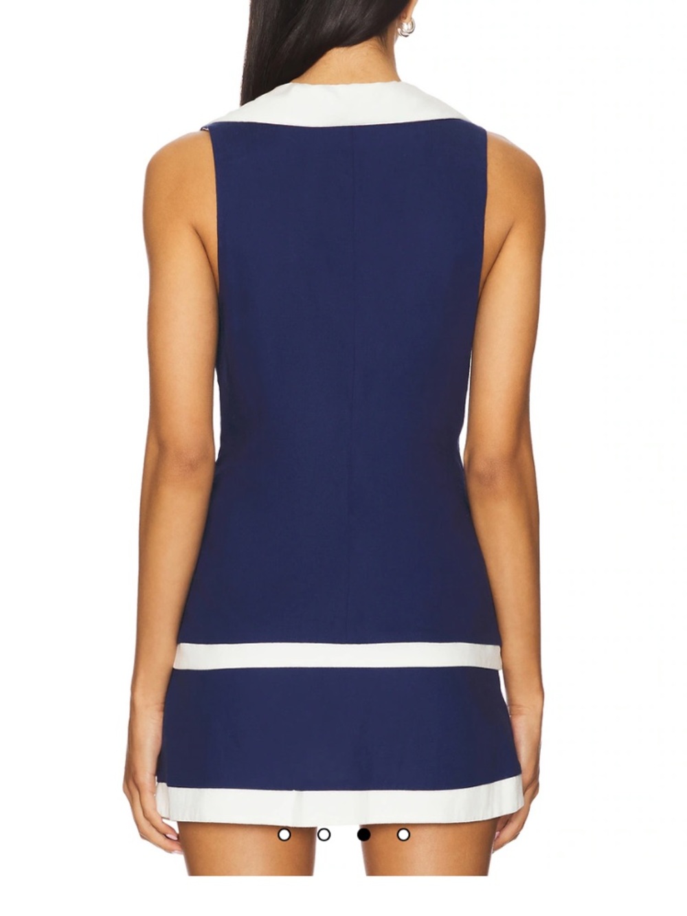 SHOW ME YOUR MUMU Colby Vest Top in Navy and White - Size: XS - Picture 3 of 6